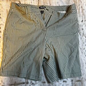 Lands' End Green Checkered Shorts
